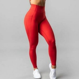 Alphalete Alphalux pocket leggings-Lava Red
